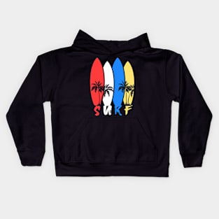 Colorful surfboards Kids Hoodie